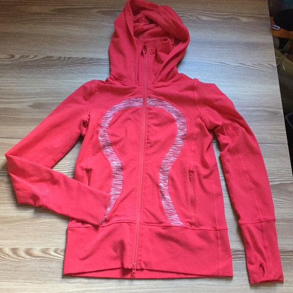 lululemon athletica Tops - Lululemon Athletica Pink Zip Up Hoodie Size 6